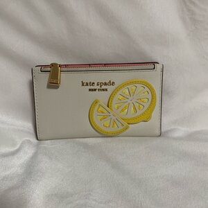 COPY - Kate Spade Lemon Drop Appliqué Small Slim Bifold Wallet